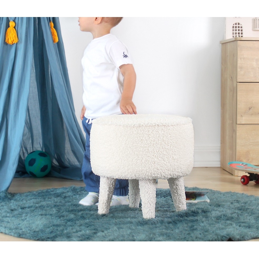 Taburetė PIXI, skersmuo 38 cm, balta