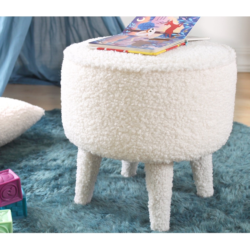 Taburetė PIXI, skersmuo 38 cm, balta