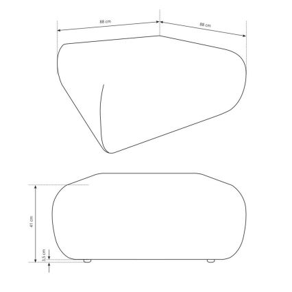 Taburetė PRATO 88x88 cm smėlinė