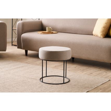 Taburetė RELO, skersmuo 40 cm, smėlio spalvos