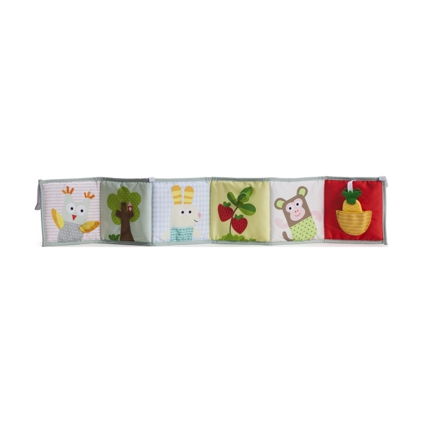 Taf Toys - Vaikiška tekstilės knyga 3in1 gyvūnai