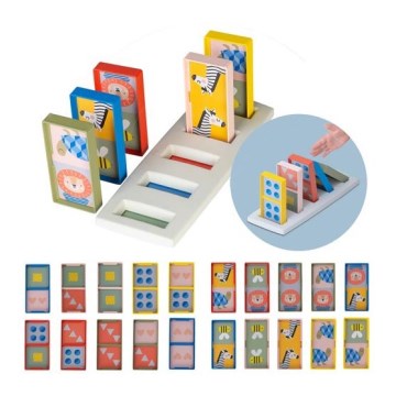 Taf Toys - Vaikiški domino kauliukai 4in1 gyvūnai