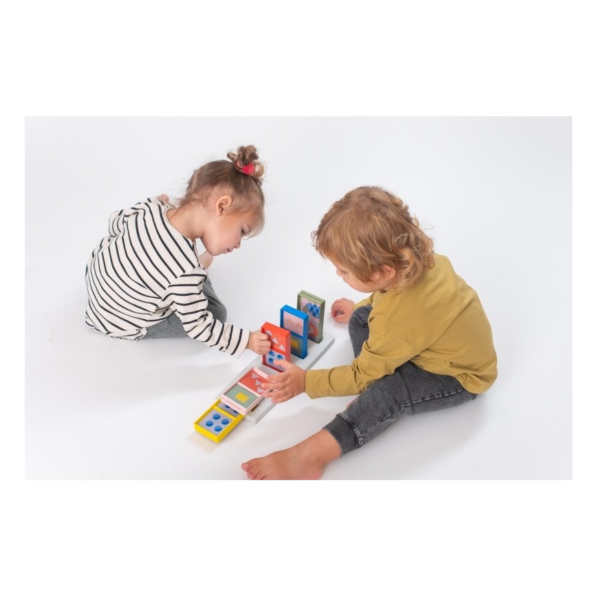 Taf Toys - Vaikiški domino kauliukai 4in1 gyvūnai