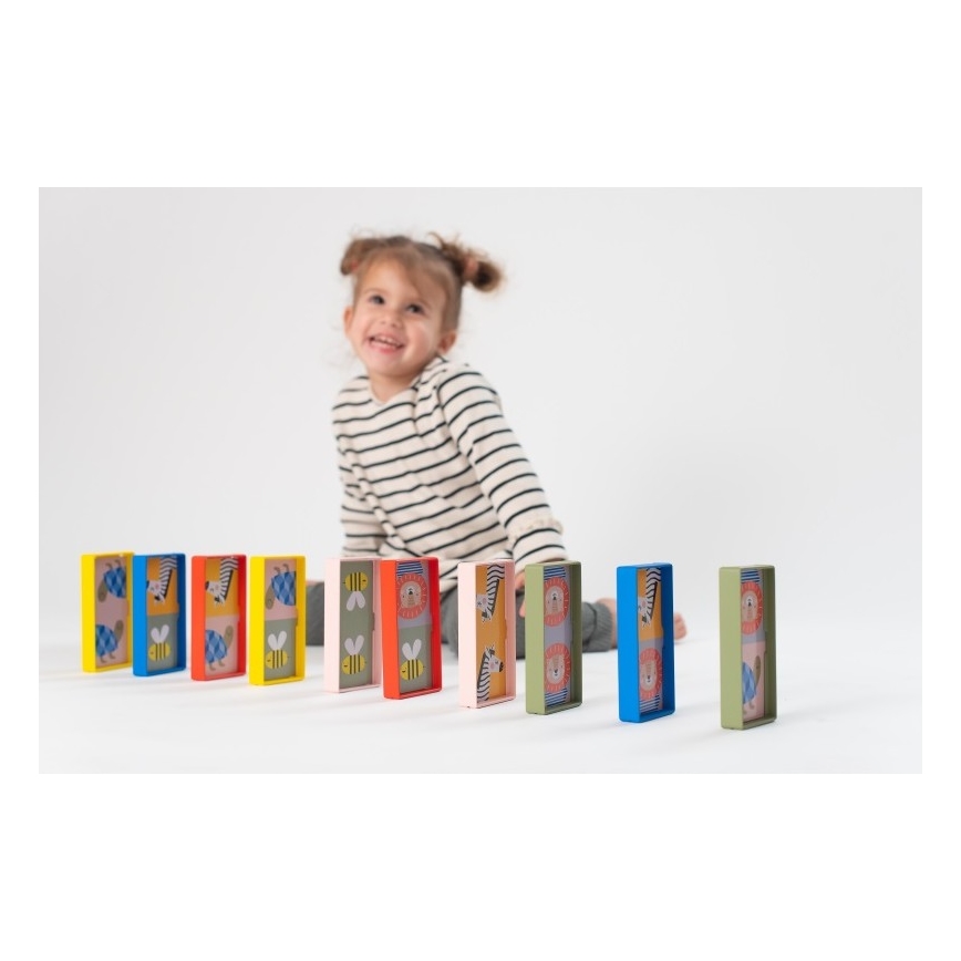Taf Toys - Vaikiški domino kauliukai 4in1 gyvūnai