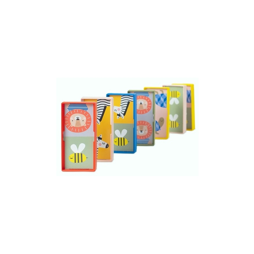 Taf Toys - Vaikiški domino kauliukai 4in1 gyvūnai