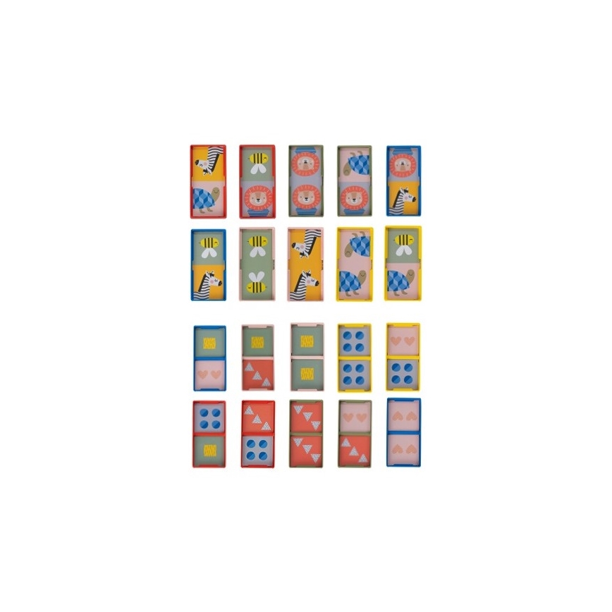 Taf Toys - Vaikiški domino kauliukai 4in1 gyvūnai