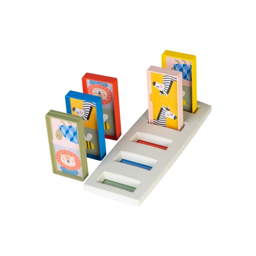 Taf Toys - Vaikiški domino kauliukai 4in1 gyvūnai