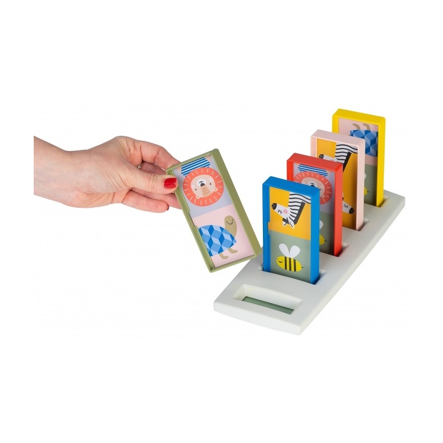 Taf Toys - Vaikiški domino kauliukai 4in1 gyvūnai