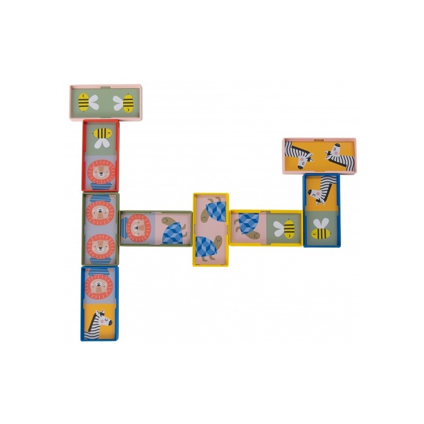 Taf Toys - Vaikiški domino kauliukai 4in1 gyvūnai