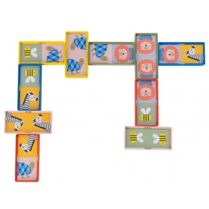 Taf Toys - Vaikiški domino kauliukai 4in1 gyvūnai