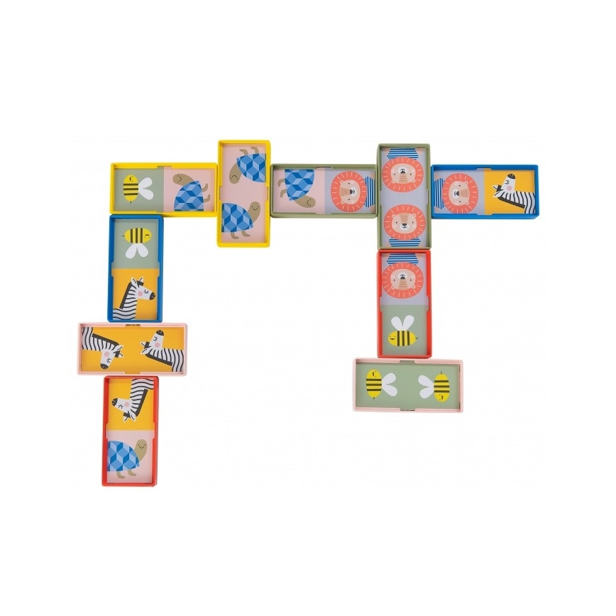Taf Toys - Vaikiški domino kauliukai 4in1 gyvūnai
