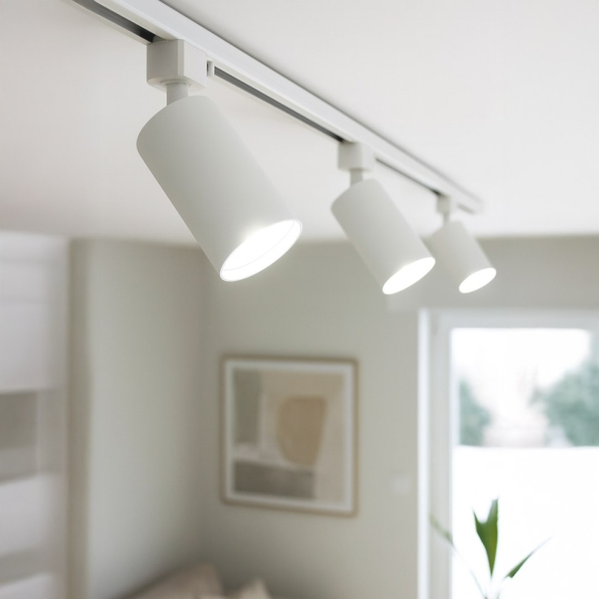 Taškinis šviestuvas 1 fazės bėginei sistemai TIGER 1xGU10/10W/230V, baltas