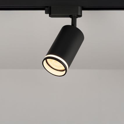 Taškinis šviestuvas 1 fazės bėginės sistemos PIPE, 1xGU10/10W/230V, juodas