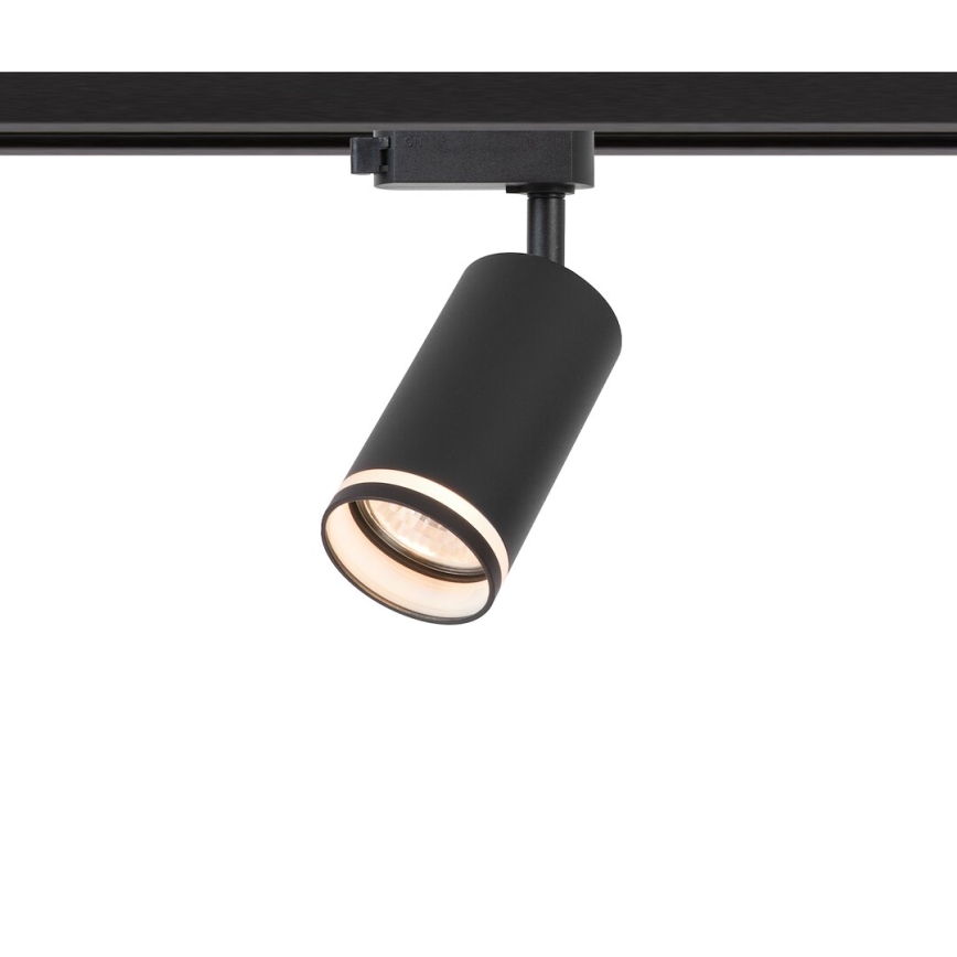 Taškinis šviestuvas 1 fazės bėginės sistemos PIPE, 1xGU10/10W/230V, juodas