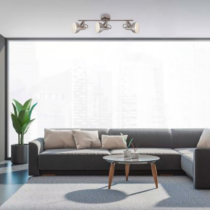 Taškinis šviestuvas 3xE14/40W/230V, matinio chromo