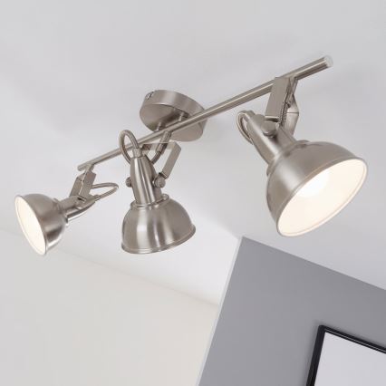 Taškinis šviestuvas 3xE14/40W/230V, matinio chromo