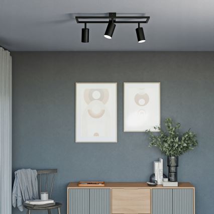 Taškinis šviestuvas 3xGU10/30W/230V juodas