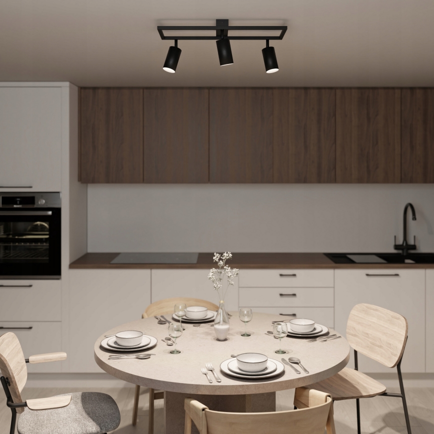 Taškinis šviestuvas 3xGU10/30W/230V juodas