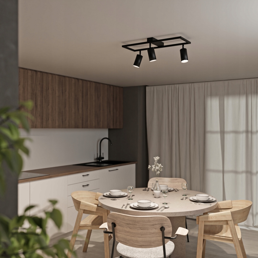 Taškinis šviestuvas 3xGU10/30W/230V juodas