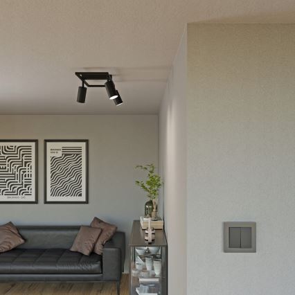 Taškinis šviestuvas 3xGU10/30W/230V juodas