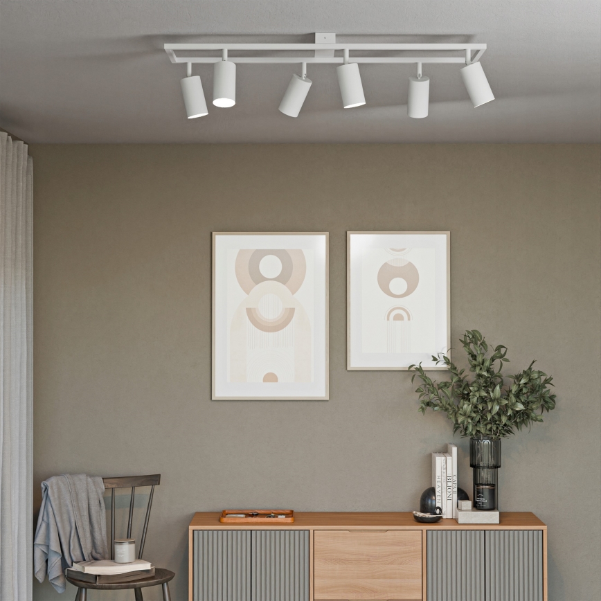 Taškinis šviestuvas 6 x GU10 / 30 W / 230 V, baltas