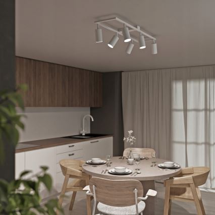 Taškinis šviestuvas 6 x GU10 / 30 W / 230 V, baltas