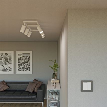 Taškinis šviestuvas 6 x GU10 / 30 W / 230 V, baltas