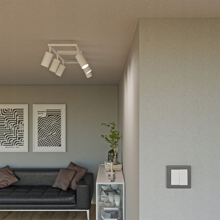 Taškinis šviestuvas 6 x GU10 / 30 W / 230 V, baltas