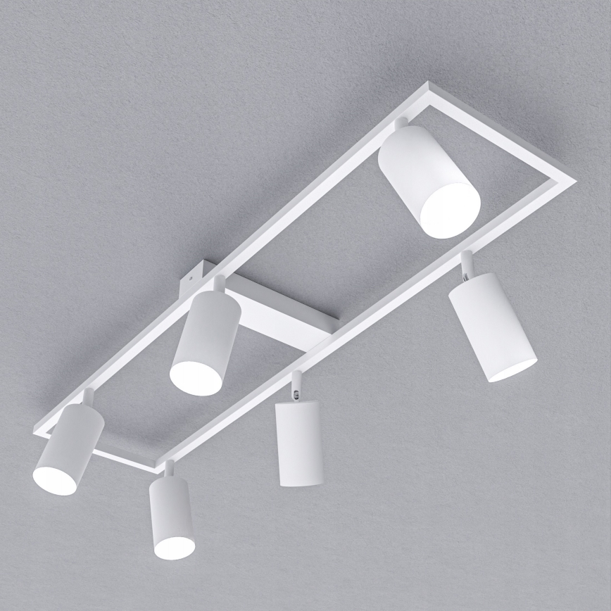 Taškinis šviestuvas 6 x GU10 / 30 W / 230 V, baltas