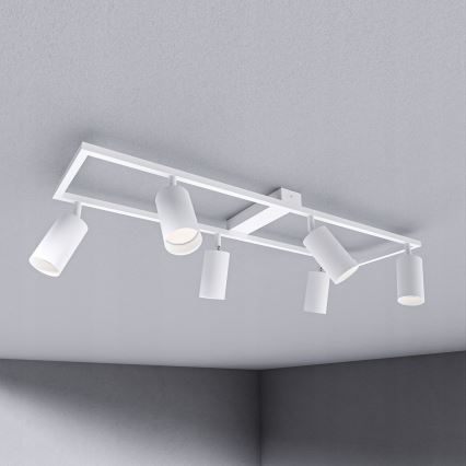 Taškinis šviestuvas 6 x GU10 / 30 W / 230 V, baltas