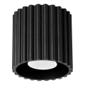 Taškinis šviestuvas AURA 1xGU10/10W/230V, skersmuo 10 cm, juodas