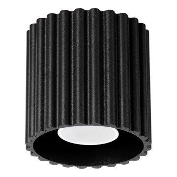 Taškinis šviestuvas AURA 1xGU10/10W/230V, skersmuo 10 cm, juodas