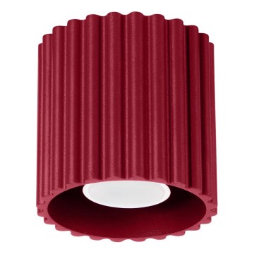 Taškinis šviestuvas AURA 1xGU10/10W/230V, skersmuo 10 cm, raudonas