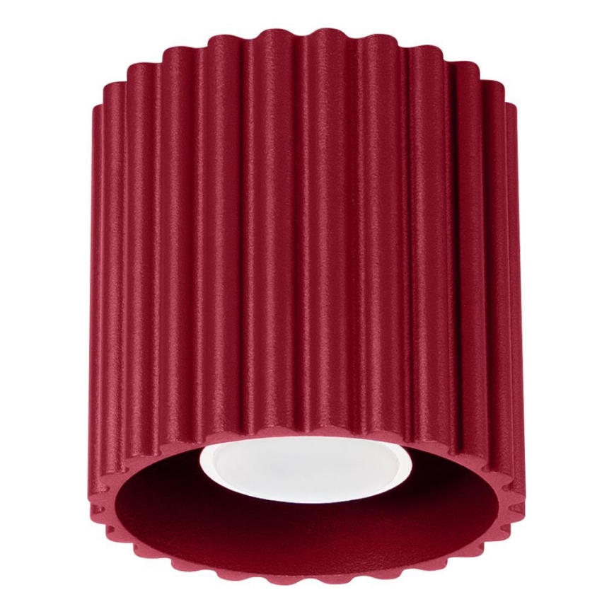 Taškinis šviestuvas AURA 1xGU10/10W/230V, skersmuo 10 cm, raudonas