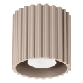 Taškinis šviestuvas AURA 1xGU10/10W/230V, Ø 10 cm, taupe