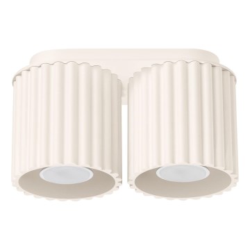 Taškinis šviestuvas AURA 2xGU10/10W/230V kreminės spalvos