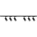 Taškinis šviestuvas bėgelinėje sistemoje PIPE, 6xGU10/10W/230V, juodas