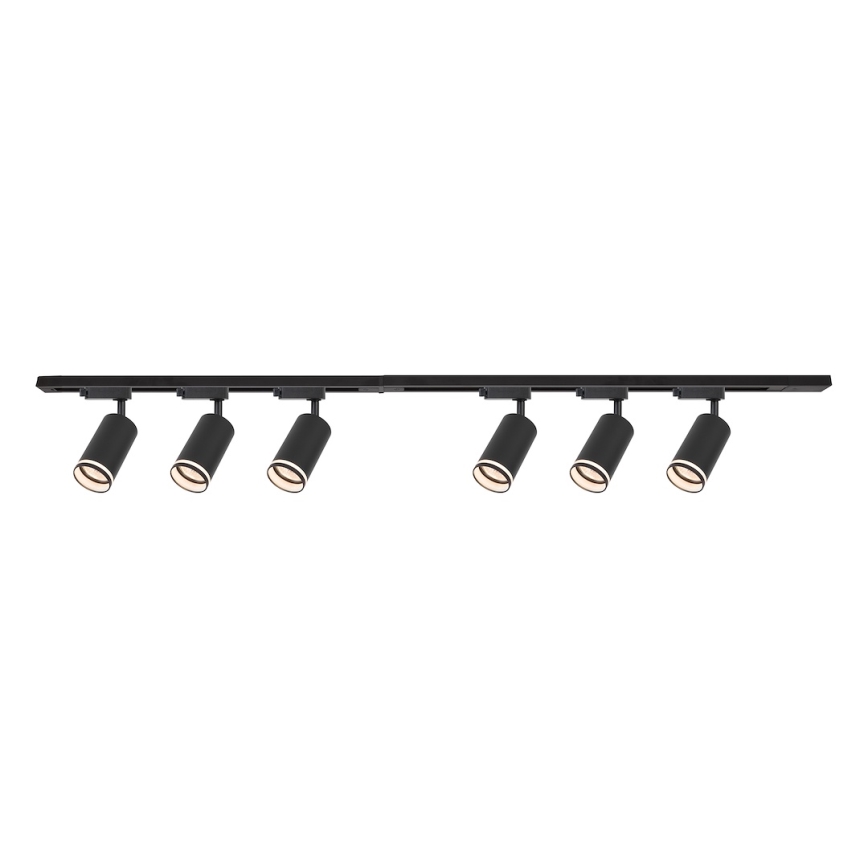 Taškinis šviestuvas bėgelinėje sistemoje PIPE, 6xGU10/10W/230V, juodas