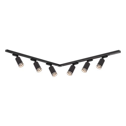Taškinis šviestuvas bėgelinėje sistemoje PIPE, 6xGU10/10W/230V, juodas