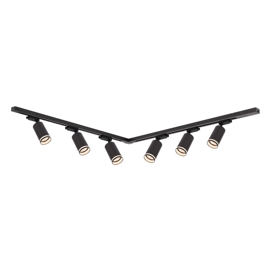 Taškinis šviestuvas bėgelinėje sistemoje PIPE, 6xGU10/10W/230V, juodas