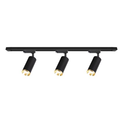Taškinis šviestuvas bėgelių sistemoje MICA 3xGU10/10W/230V juodas/auksinis