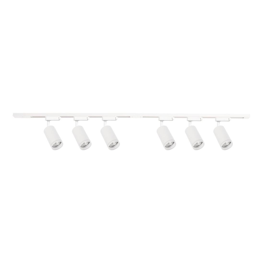 Taškinis šviestuvas bėginėje PIPE sistemoje 6xGU10/10W/230V, baltas