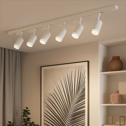 Taškinis šviestuvas bėginėje PIPE sistemoje 6xGU10/10W/230V, baltas