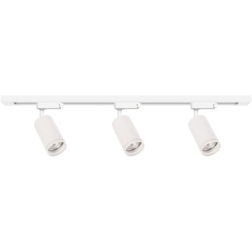 Taškinis šviestuvas bėginėje sistemoje PIPE 3xGU10/10W/230V, baltas