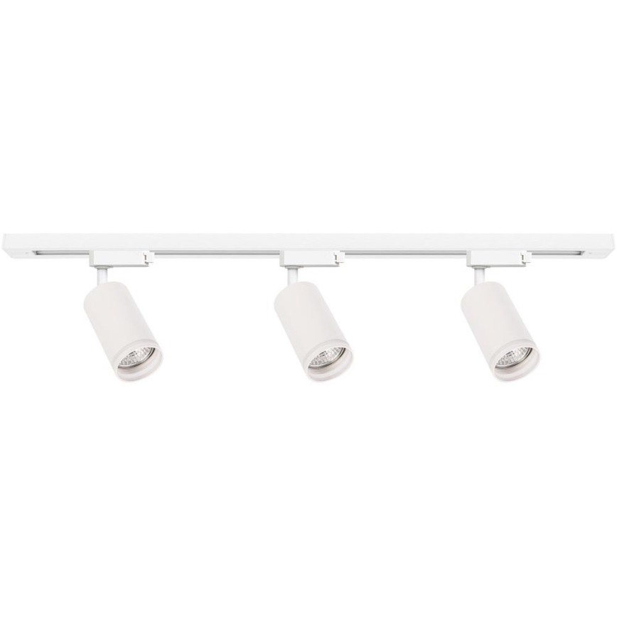 Taškinis šviestuvas bėginėje sistemoje PIPE 3xGU10/10W/230V, baltas