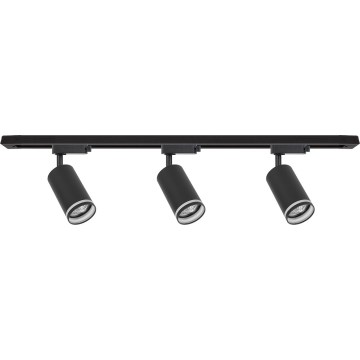 Taškinis šviestuvas bėginėje sistemoje PIPE 3xGU10/10W/230V juodas
