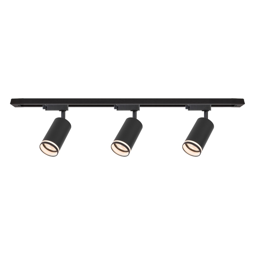 Taškinis šviestuvas bėginėje sistemoje PIPE 3xGU10/10W/230V juodas