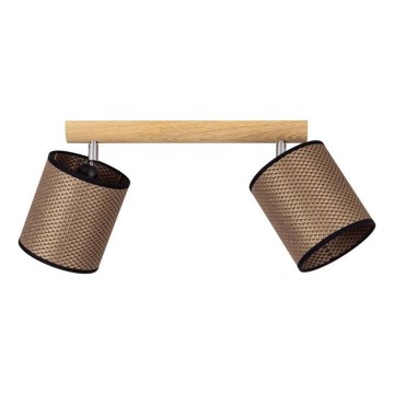 Taškinis šviestuvas BENITA 2xE27/25W/230V rudas/ąžuolas