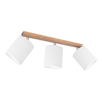 Taškinis šviestuvas BENITA 3xE27/25W/230V baltas/ąžuolas