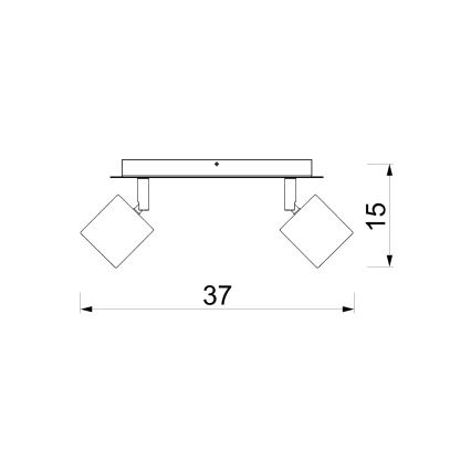 Taškinis šviestuvas DEMIA 2xGU10/8W/230V smėlinė